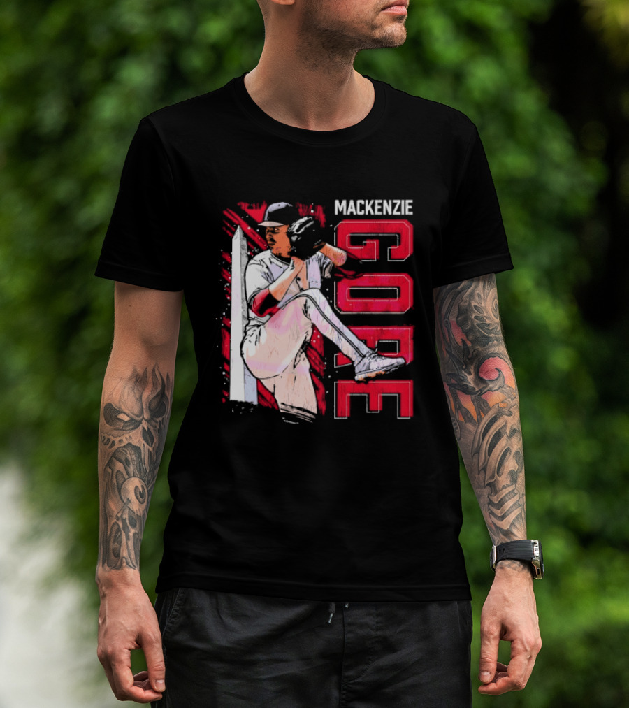 Mackenzie Gore Washington Pitching Action Baseball T-Shirt