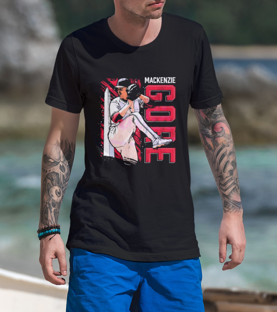 Mackenzie Gore Washington Pitching Action Baseball T-Shirt