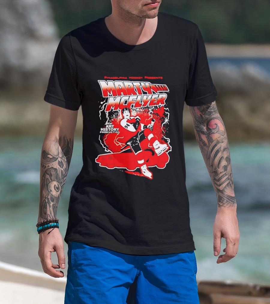 Philadelphia Hockey Presents Marty McFly 2026 With Philadelphia Flyers Hockey 97 T-Shirt