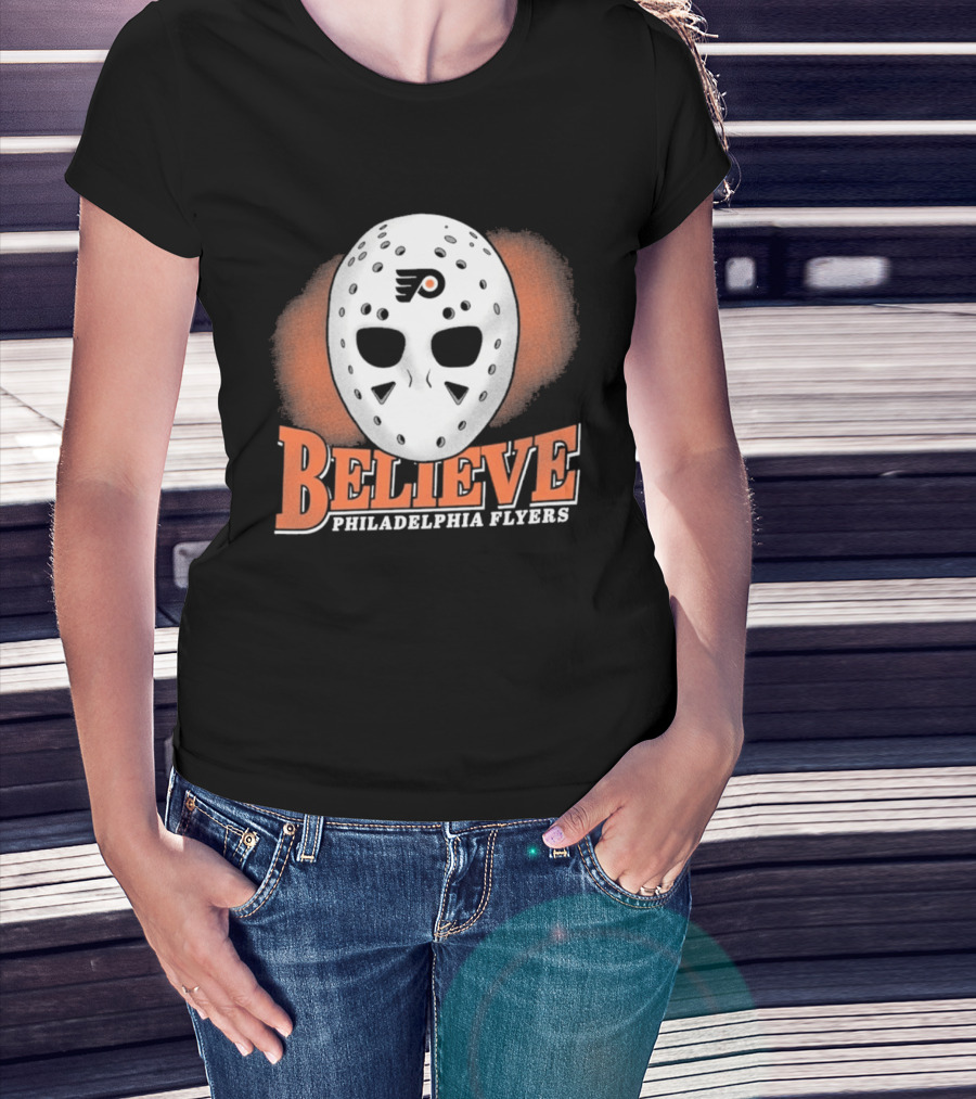 Philadelphia Flyers Believe Hockey Mask Franklin T-Shirt