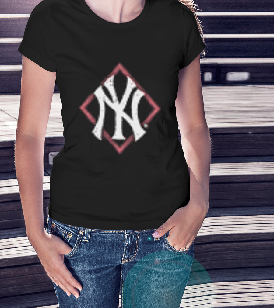 New York Yankees America's Pastime Black Americana NY Monogram T-Shirt