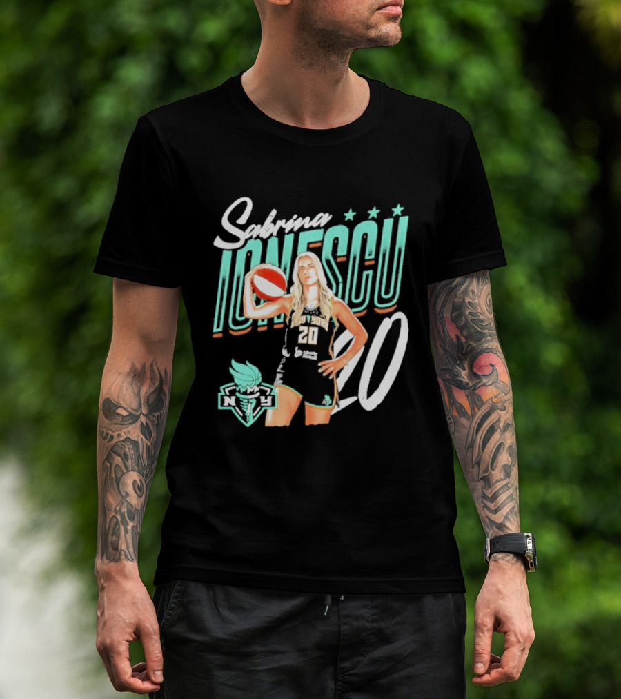Sabrina Ionescu New York Liberty Number 20 Player Pose T-Shirt