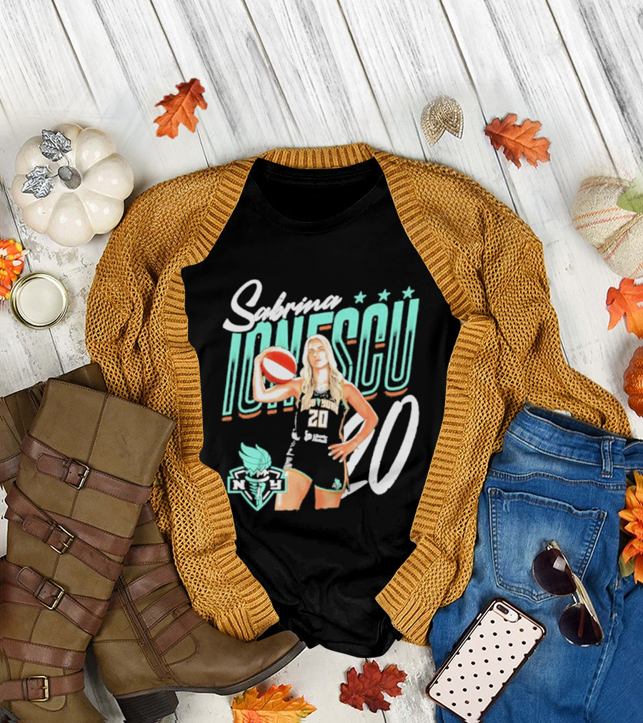 Sabrina Ionescu New York Liberty Number 20 Player Pose T-Shirt