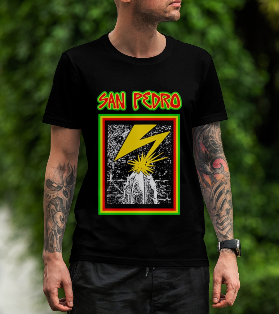 San Pedro Lightning Bolt Cactus Explosion T-Shirt