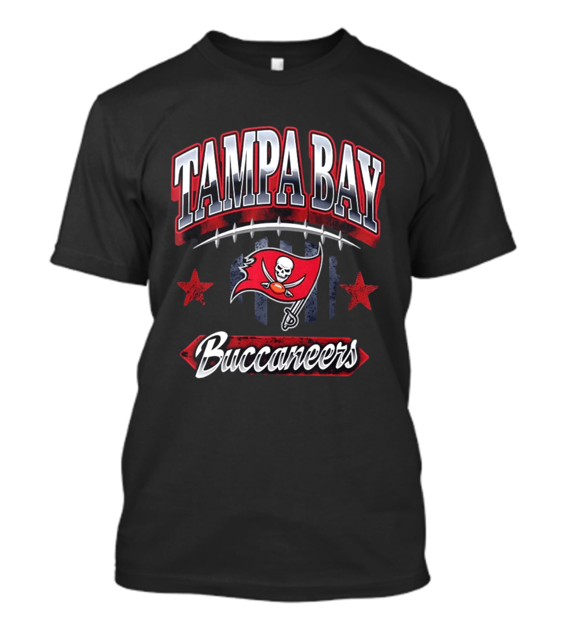 Tampa Bay Buccaneers Americana 2026 Team Flag Two Stars T-Shirt