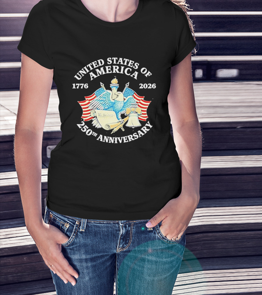 United States Of America 1776 2026 250th Anniversary Independence Day Celebration T-Shirt