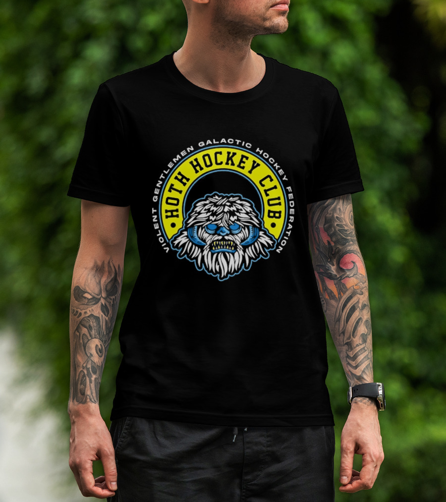 Violent Gentlemen Galactic Hockey Federation Hoth Hockey Club 2026 Wampa T-Shirt