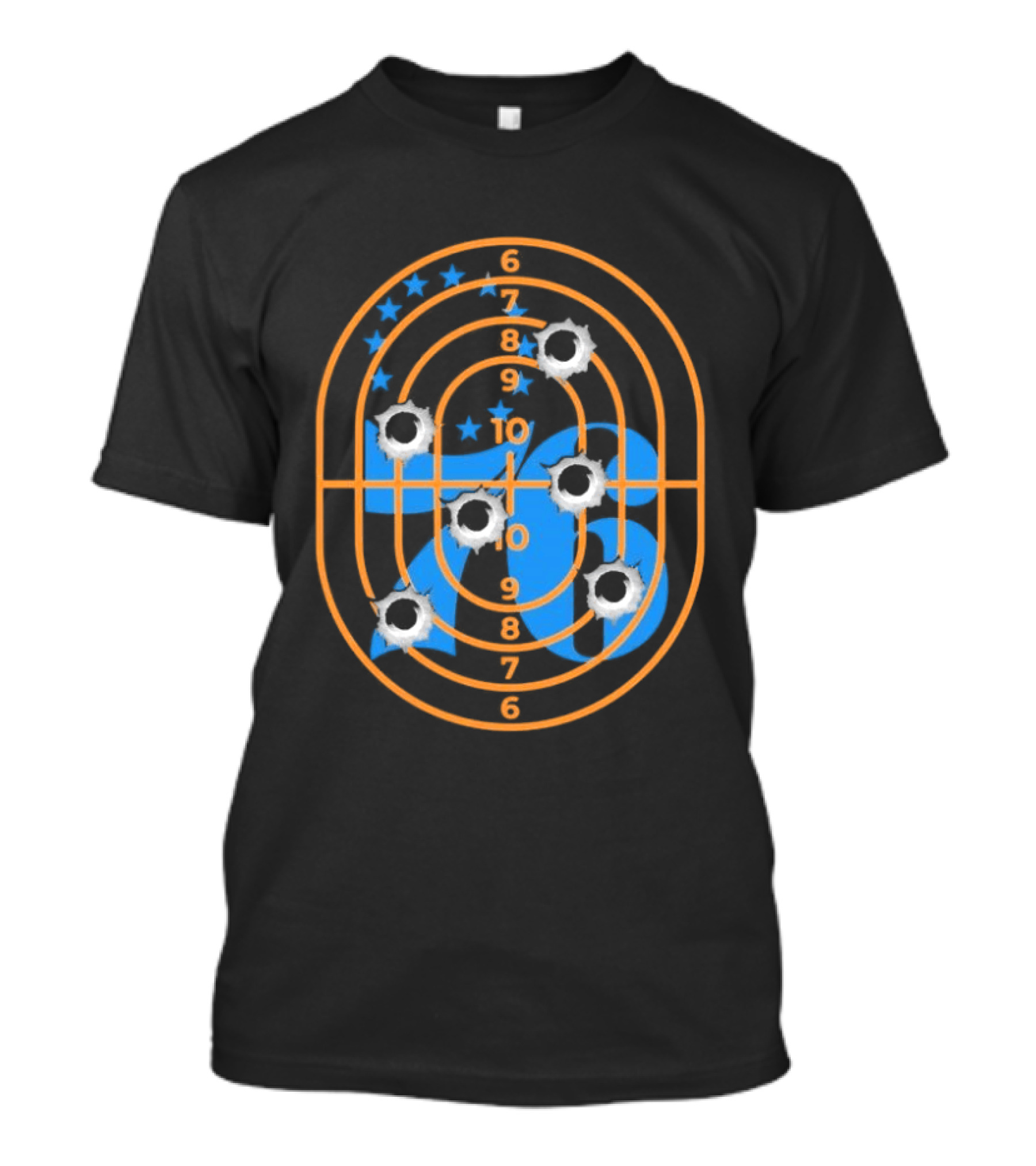 Who Shot Ya Philly Bulls Eye Target Stars T-Shirt