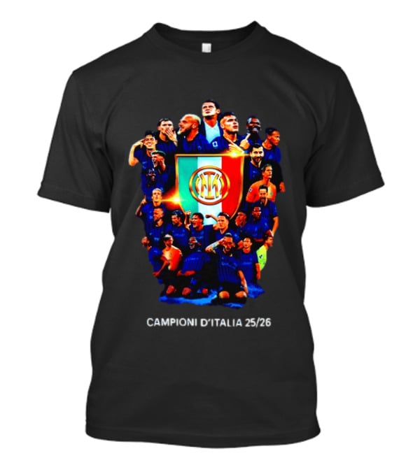 Inter Milan FC Campioni D'Italia 24/25 Serie A Champions Team Celebration T-Shirt