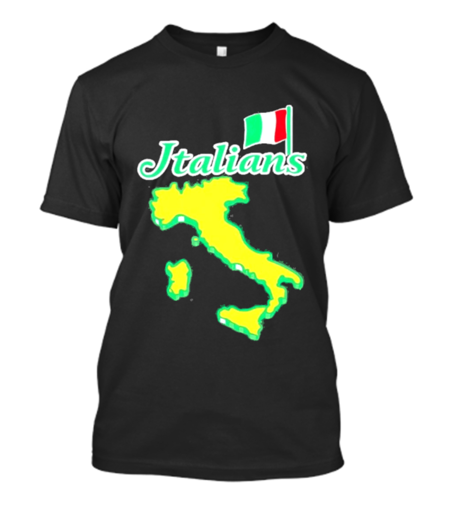 Italians Map Of Italy With Flag T-Shirt