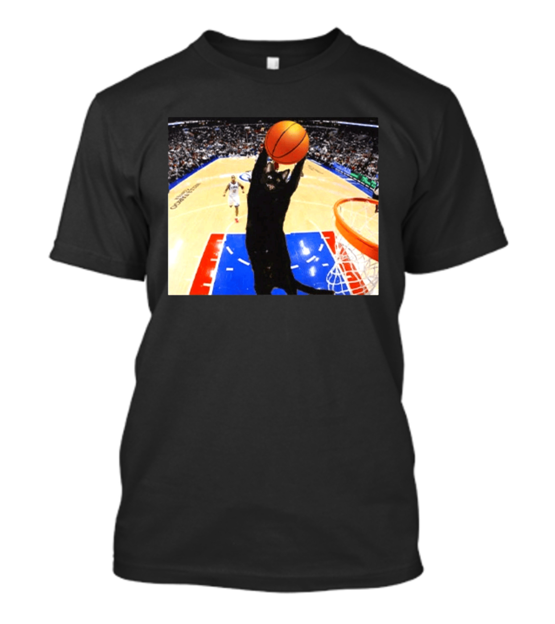 Jarrett Allen Cat Dunking Basketball On Court T-Shirt