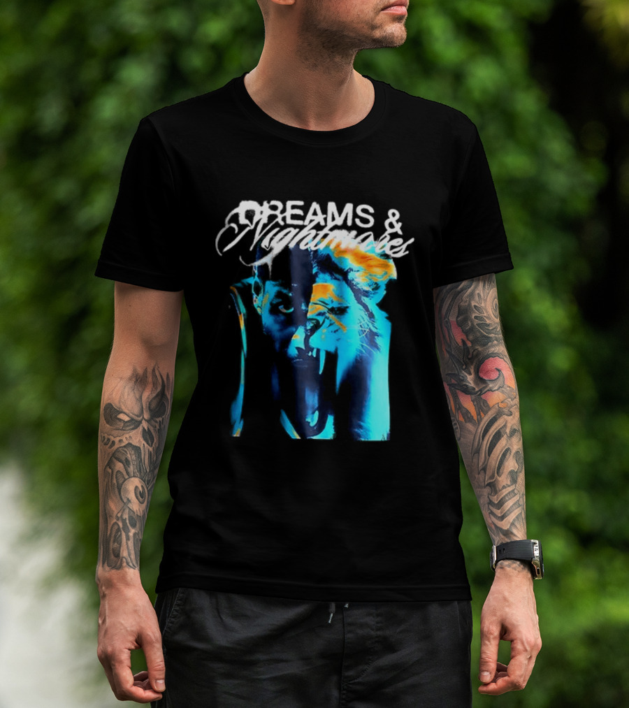 LeBron Dreams & Nightmares Nike Blue Orange Brushstroke T-Shirt
