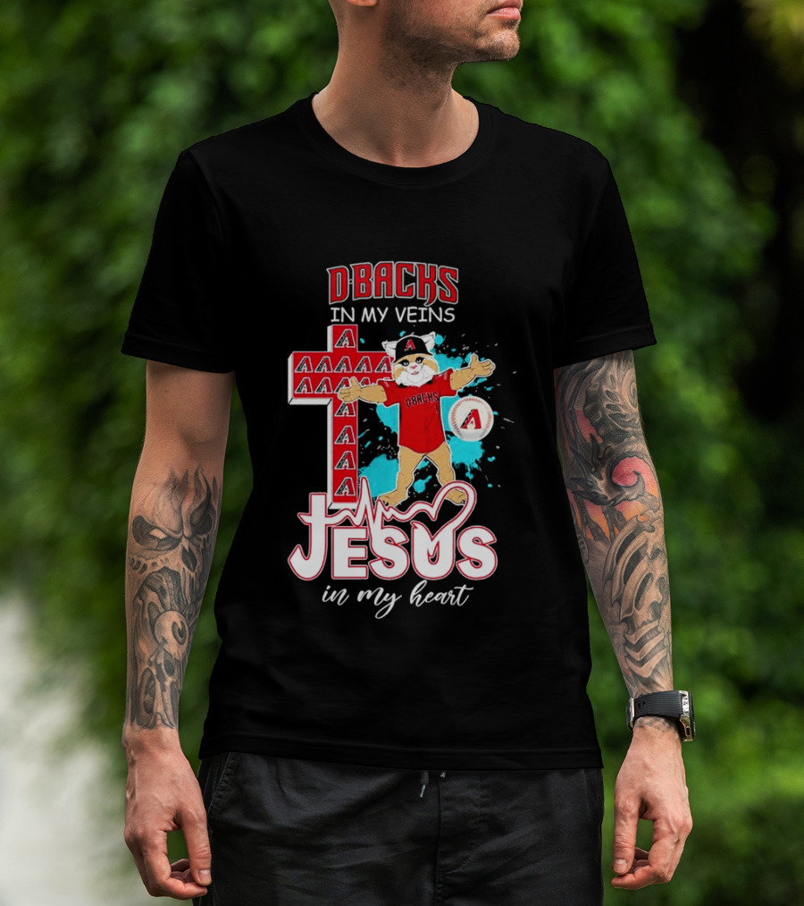 D Backs In My Veins Jesus In My Heart With Cross T-Shirt