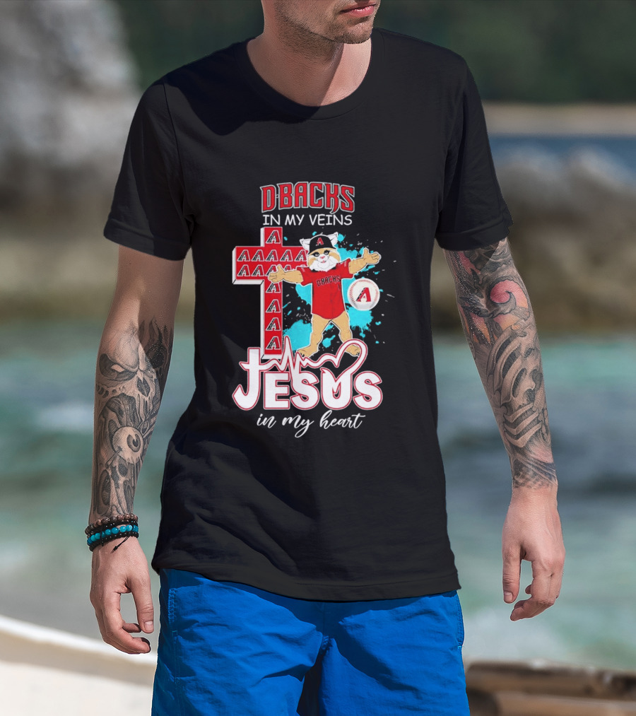 D Backs In My Veins Jesus In My Heart With Cross T-Shirt