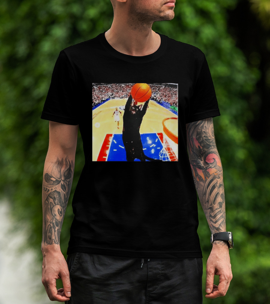 Philadelphia 76ers Black Cat Slam Dunk Basketball Meme T-Shirt