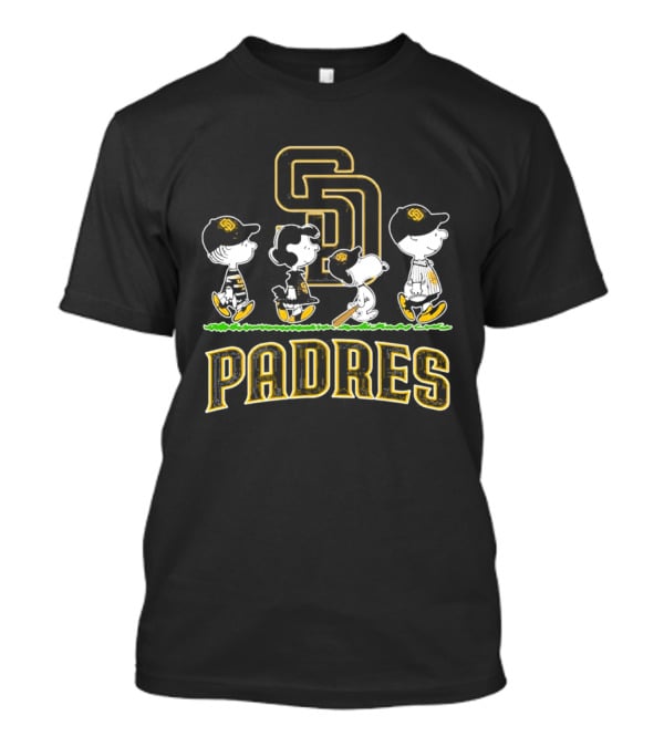 San Diego Padres Peanuts Abbey Road 2026 Charlie Brown Snoopy Woodstock T-Shirt