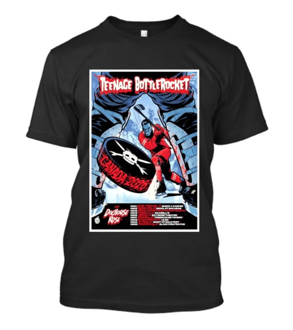 Teenage Bottlerocket Doghouse Rose Canada 2026 Tour Hockey Punk Concert Dates T-Shirt