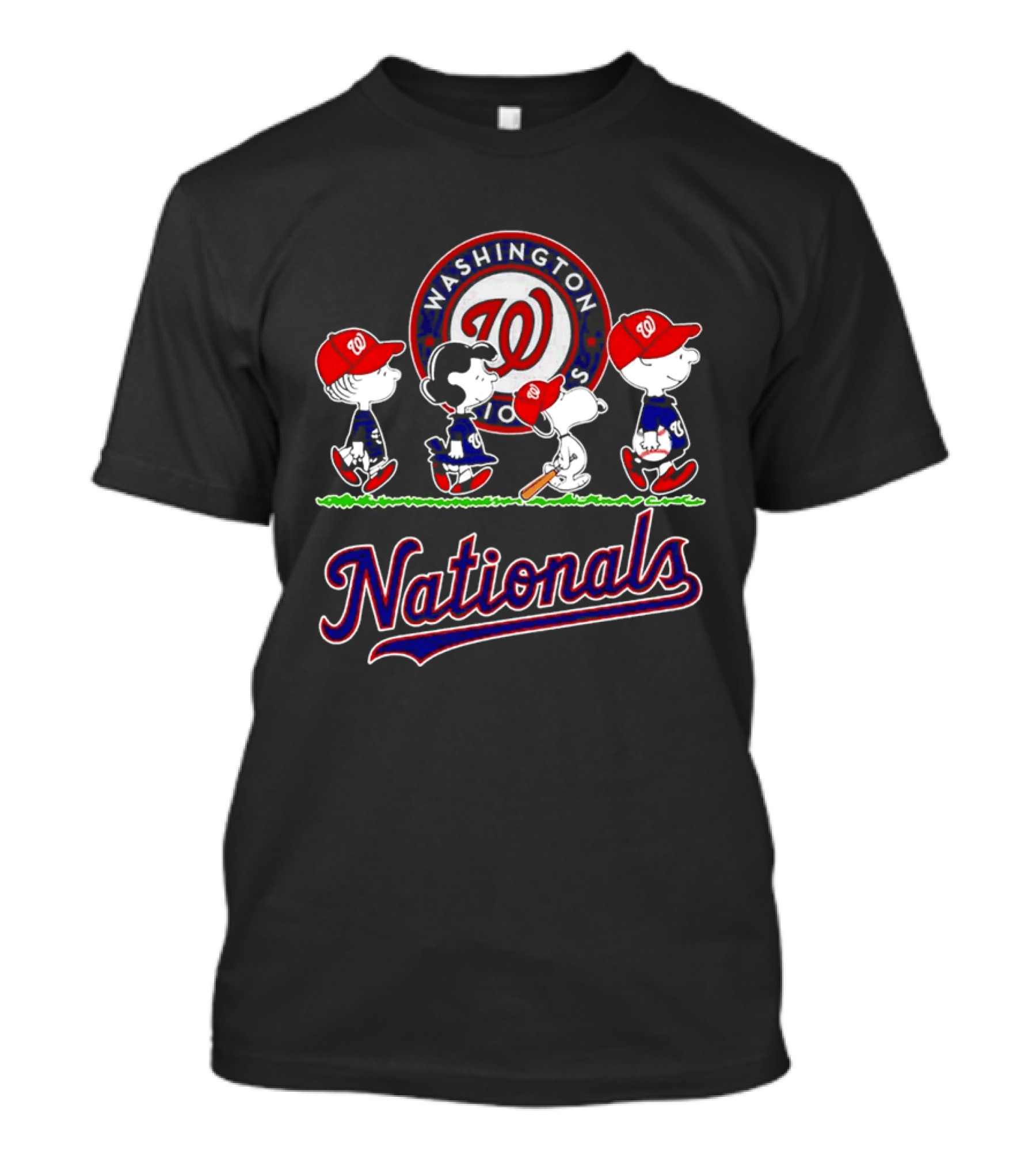 Washington Nationals Peanuts Characters Abbey Road Walking 2026 T-Shirt