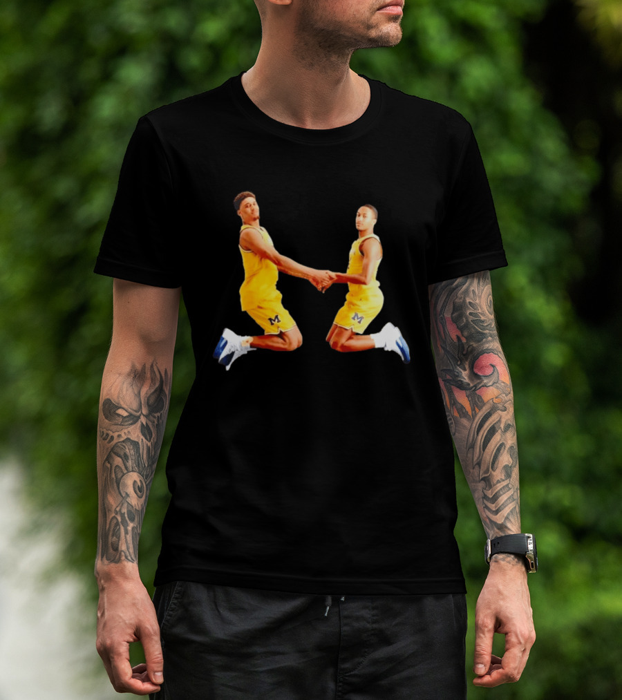 Yaxel Lendeborg Nimari Burnett Michigan Basketball Jump Mount Clumsy T-Shirt