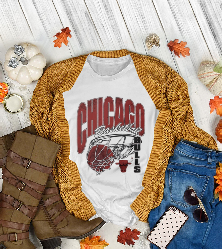 Chicago Basketball Bulls Script Swish 2026 T-Shirt