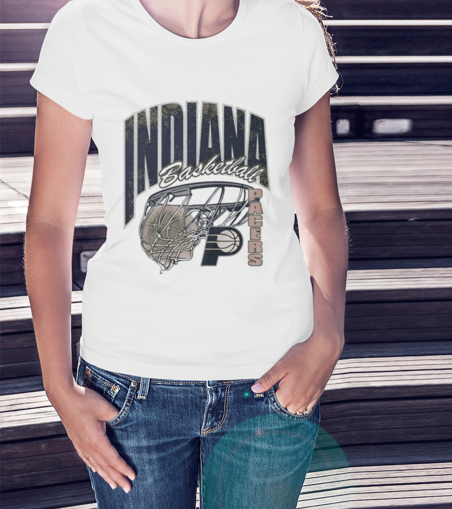 Indiana Pacers 2026 Script Swish Basketball T-Shirt