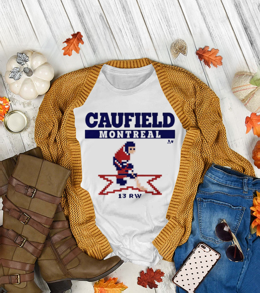 Caufield Montreal 13 RW Hockey Player Pixel T-Shirt