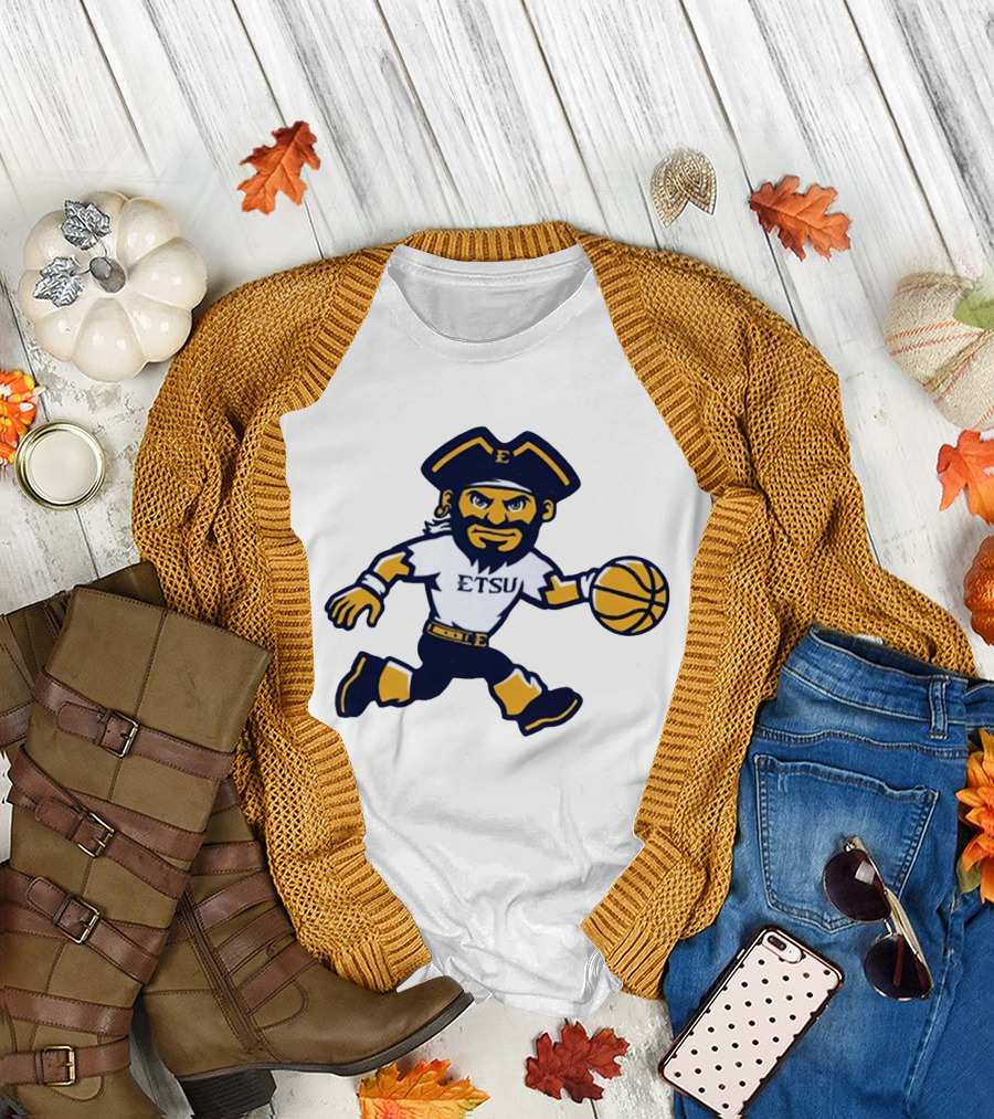 ETSU Buccaneers Basketball Pirate Mascot East Tennessee State University T-Shirt