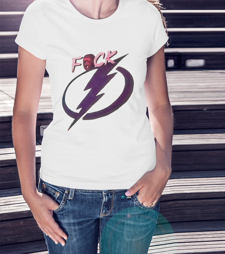 F Panthers Rivalry With Tampa Bay Lightning Lightning Bolt T-Shirt