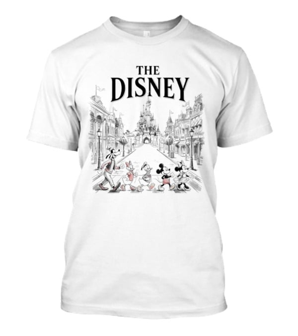 The Disney Goofy Daisy Duck Donald Duck Mickey Mouse Minnie Mouse Abbey Road T-Shirt