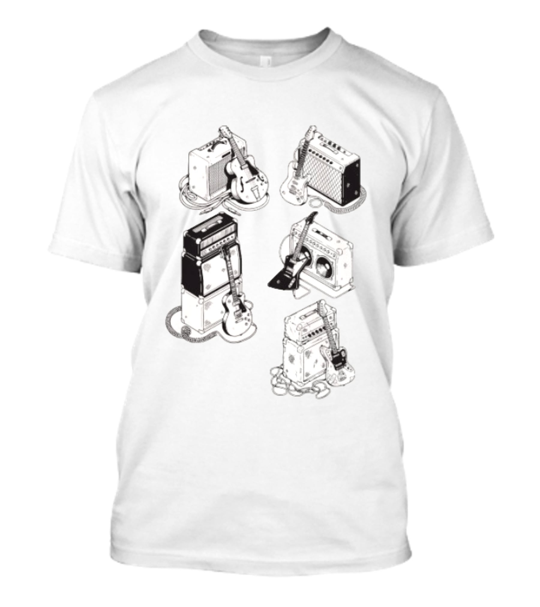 Guitar Eras Vintage Amplifier Collection T-Shirt