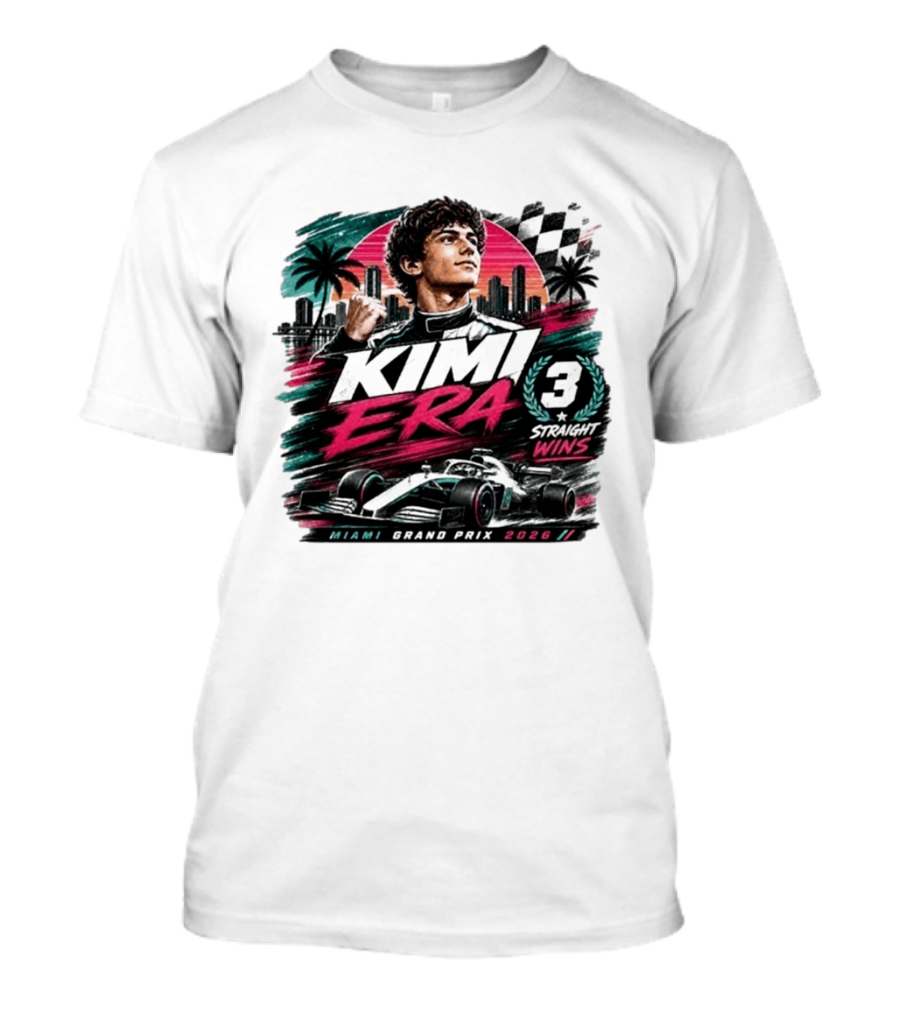 Kimi Era 3 Straight Wins Miami Grand Prix 2026 T-Shirt