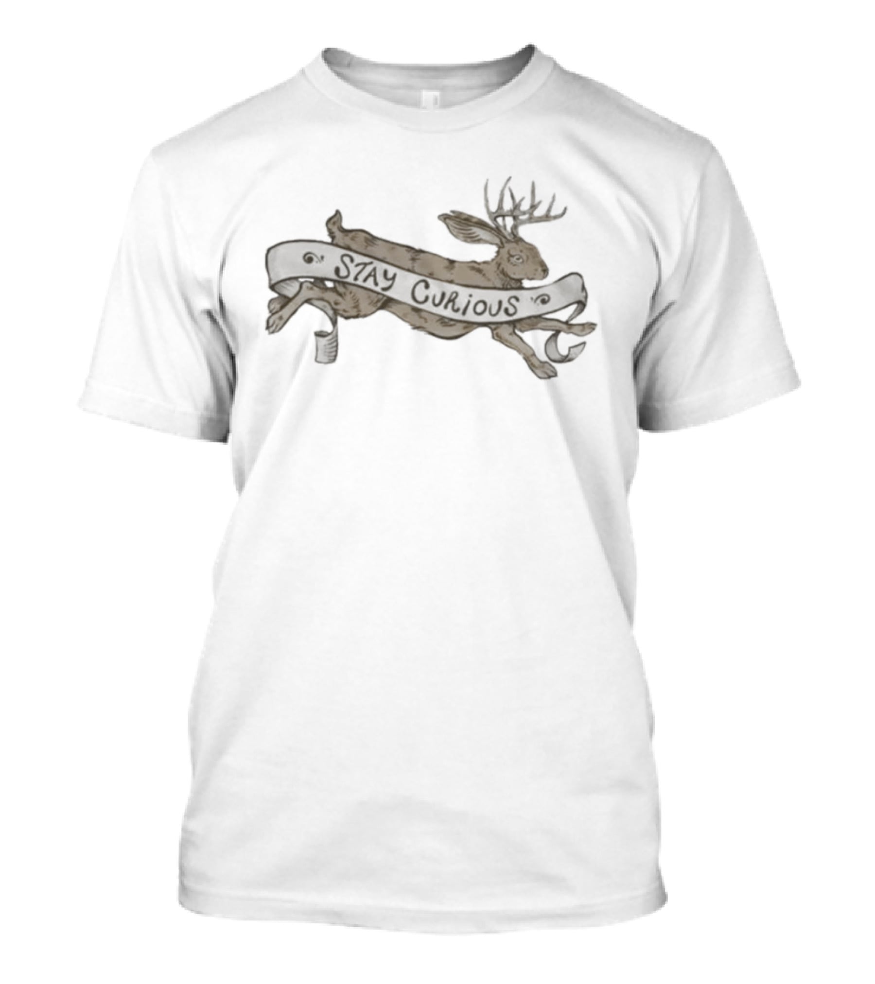 Miniminuteman Stay Curious Jumping Jackalope T-Shirt