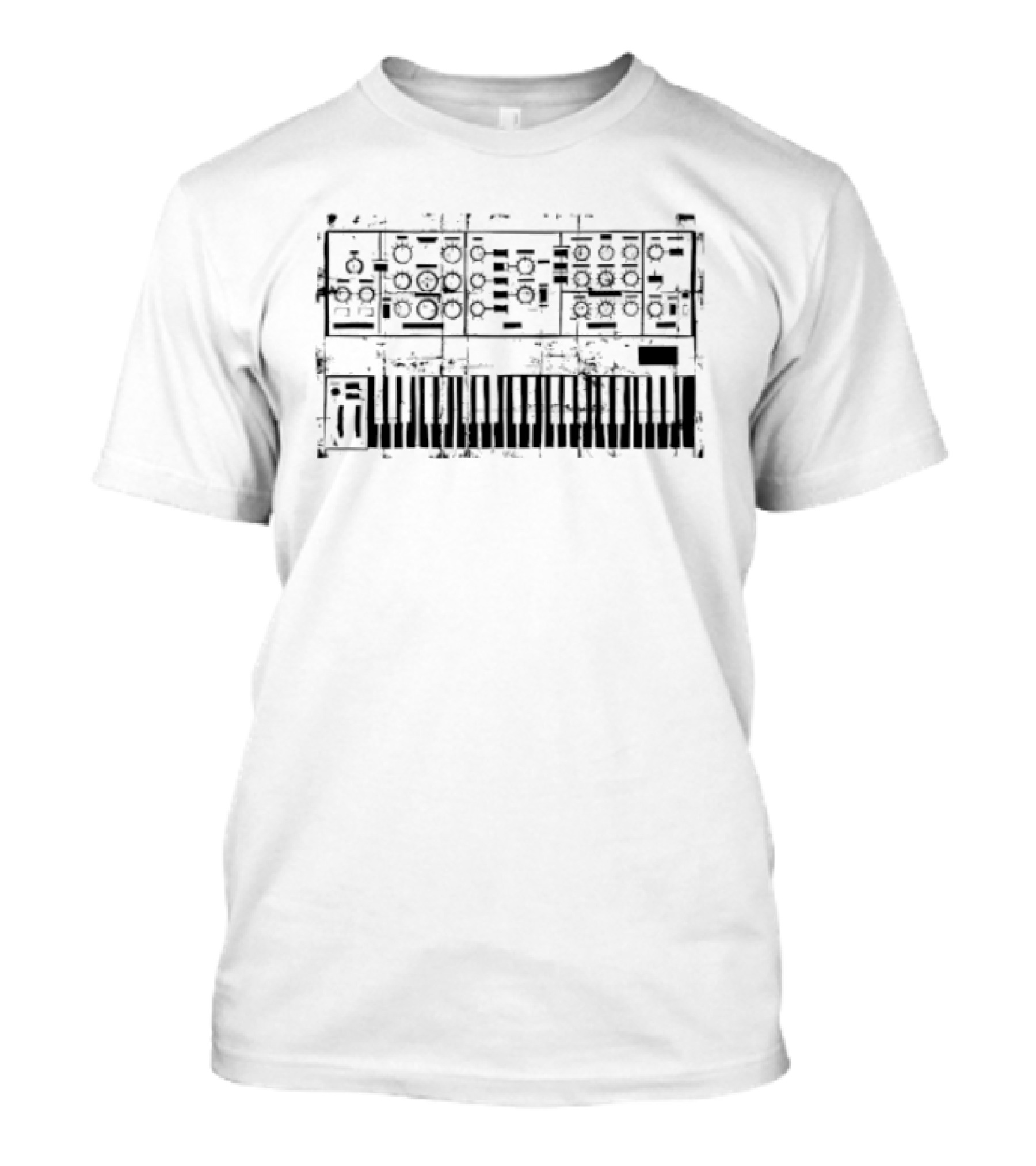 Minimoog Synthesizer Schematic Keyboard Musical Instrument Diagram T-Shirt