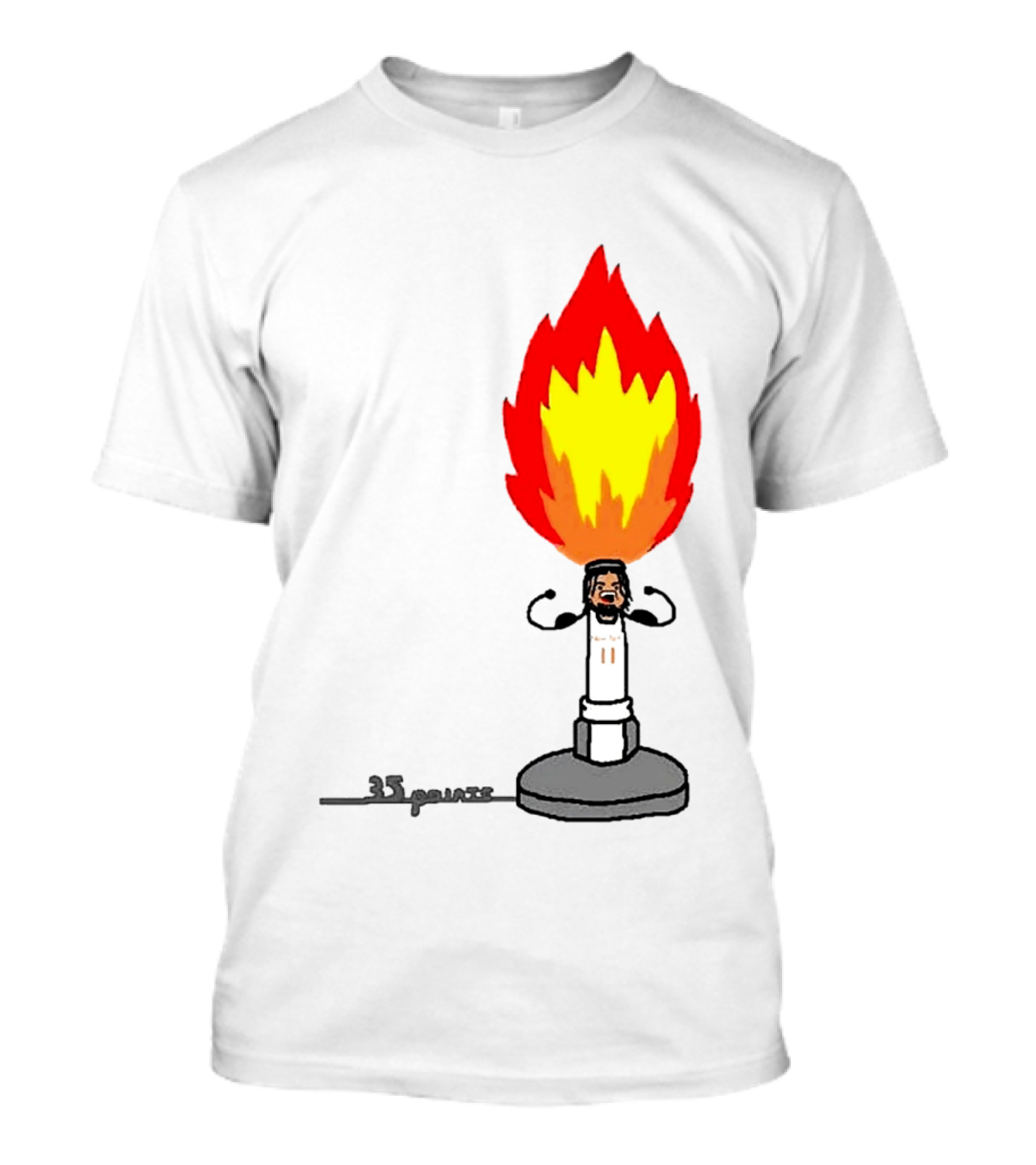 New York Knicks Jalen Brunson 35 Points It's Lit Flame T-Shirt