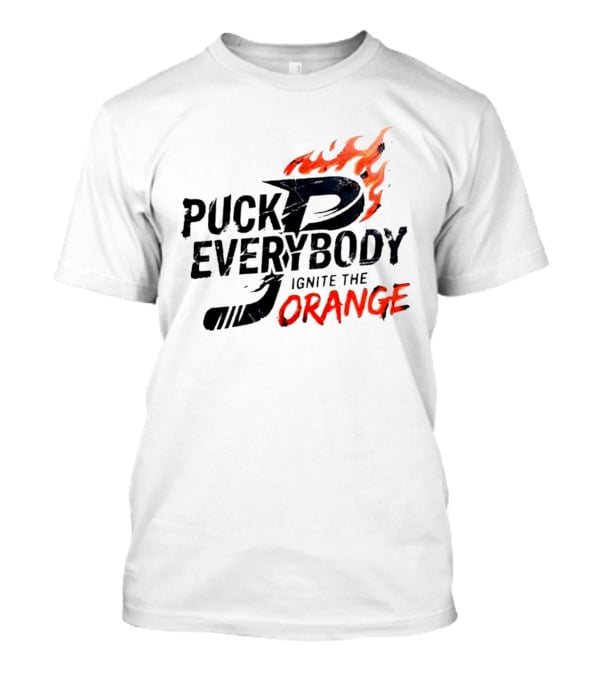 Puck Everybody Ignite The Orange P Fire T-Shirt