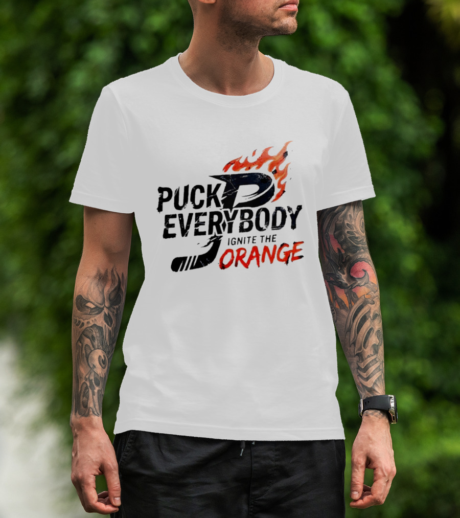 Puck Everybody Ignite The Orange P Fire T-Shirt