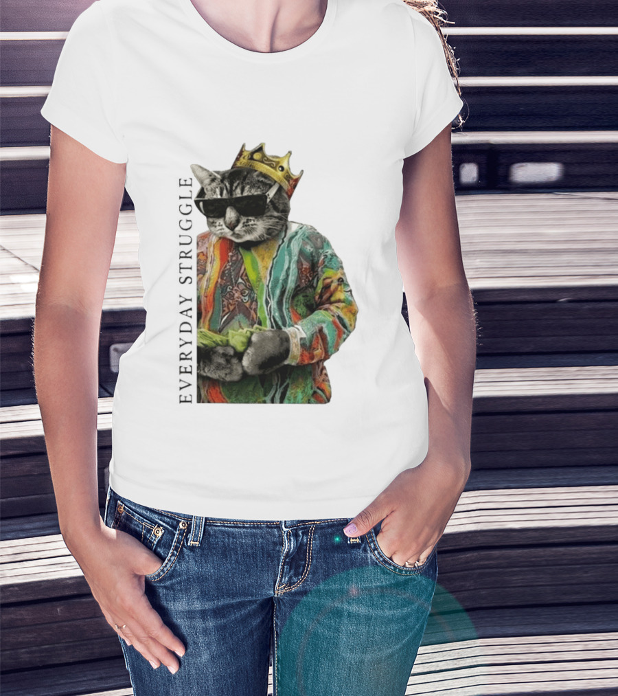 Scottie Barnes Everyday Struggle Cat In Colorful Crowned Outfit T-Shirt