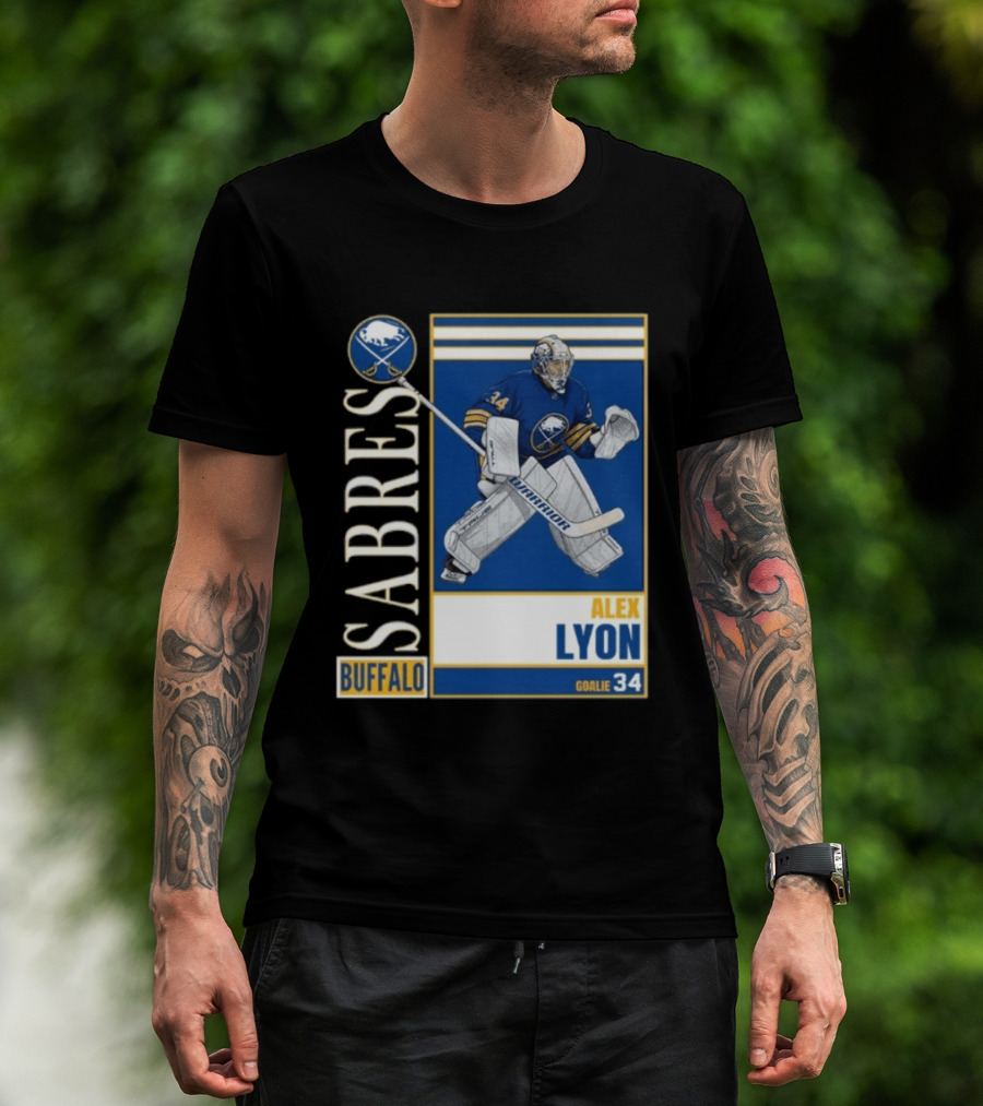 Buffalo Sabres Alex Lyon Goalie 34 Hockey T-Shirt