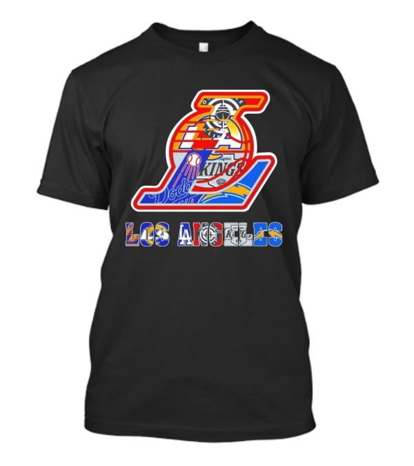 Los Angeles Dodgers Lakers Kings Chargers Sports Team Mashup T-Shirt