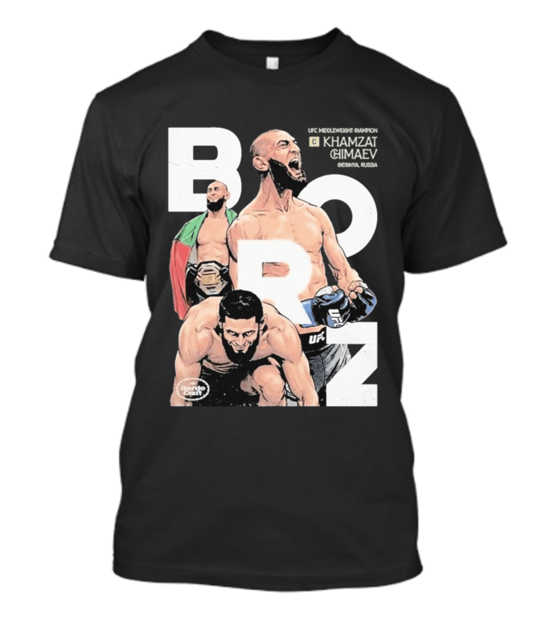 Borz Bardo Craft UFC Khamzat Chimaev T-Shirt