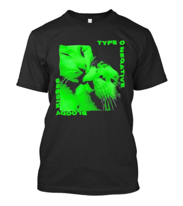 Type O Negative Cat Kissing Kisses Bloody T-Shirt
