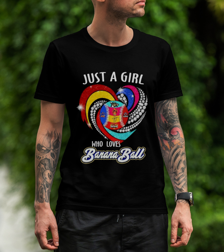 Just A Girl Who Loves Banana Ball Sports Fan T-Shirt