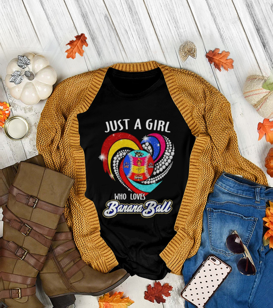 Just a Girl Who Loves Banana Ball Sports Fan T-Shirt