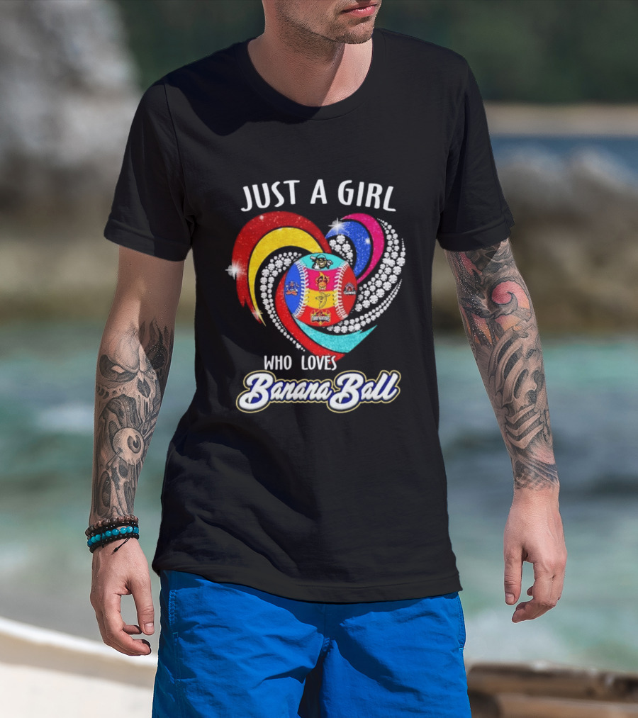 Just A Girl Who Loves Banana Ball Sports Fan T-Shirt