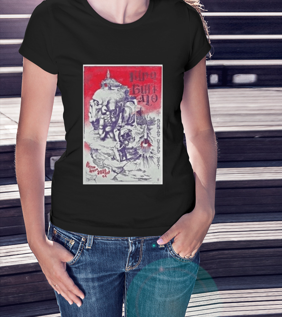 King Buffalo Vienna Arena May 4 2026 Concert Art Featuring Surreal Imagery And Space T-Shirt