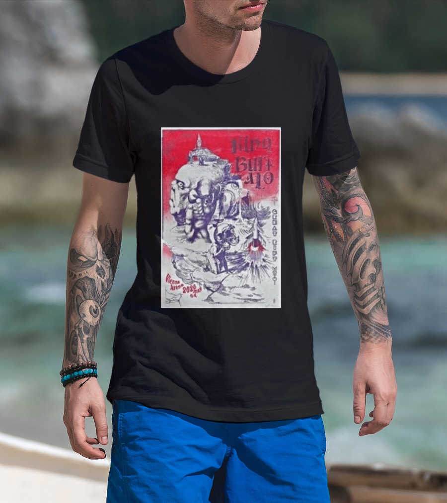 King Buffalo Vienna Arena May 4 2026 Concert Art Featuring Surreal Imagery And Space T-Shirt