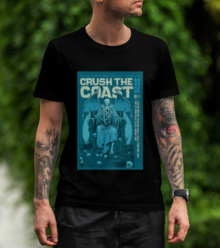 Crush The Coast May 2 3 2026 House Of Rock Corpus Christi Texas Cthulhu T-Shirt