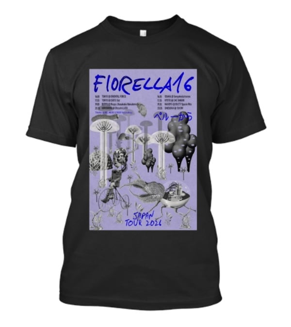 FIORELLA 16 Japan Tour 2026 Tokyo Osaka Kyoto Nagoya Sendai Shizuoka Psychedelic T-Shirt