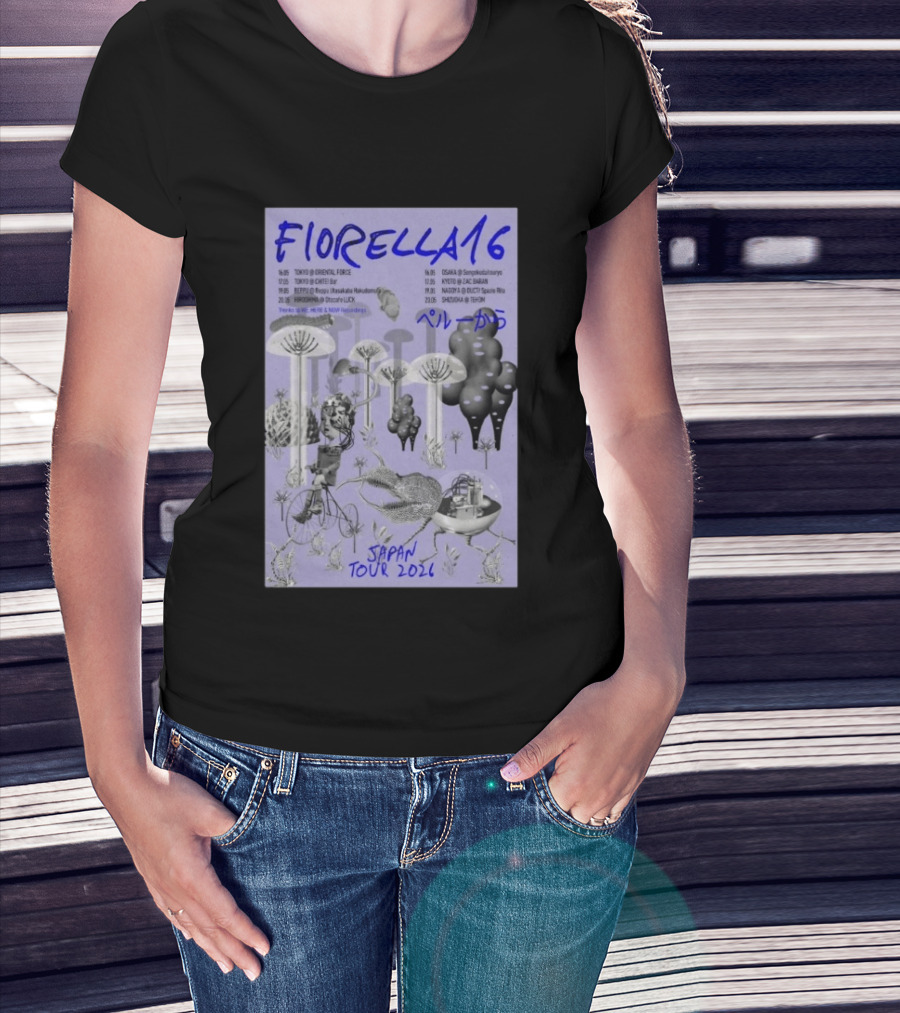 FIORELLA 16 Japan Tour 2026 Tokyo Osaka Kyoto Nagoya Sendai Shizuoka Psychedelic T-Shirt
