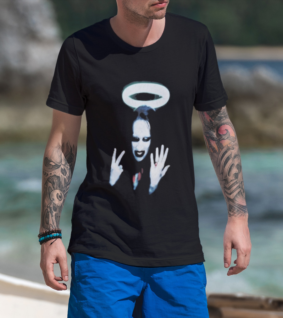 Wyco 1997 Marilyn Manson Angel Halo Gesture T-Shirt
